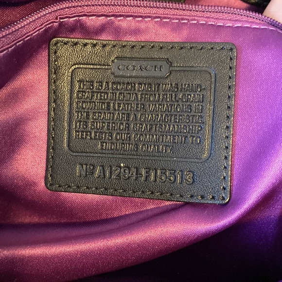 Coach Black leather satchel with silver tone hardware - Picture 6 of 9